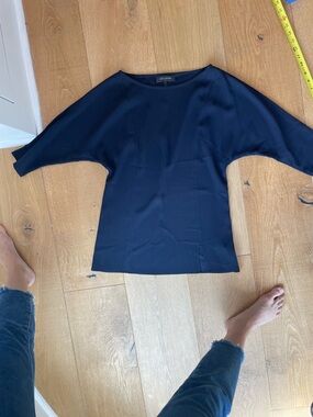 St. John Navy Dolman Sleeve Tunic Top
